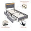 Taneshia Single (3') Drawers Bed Frame-1210196095
