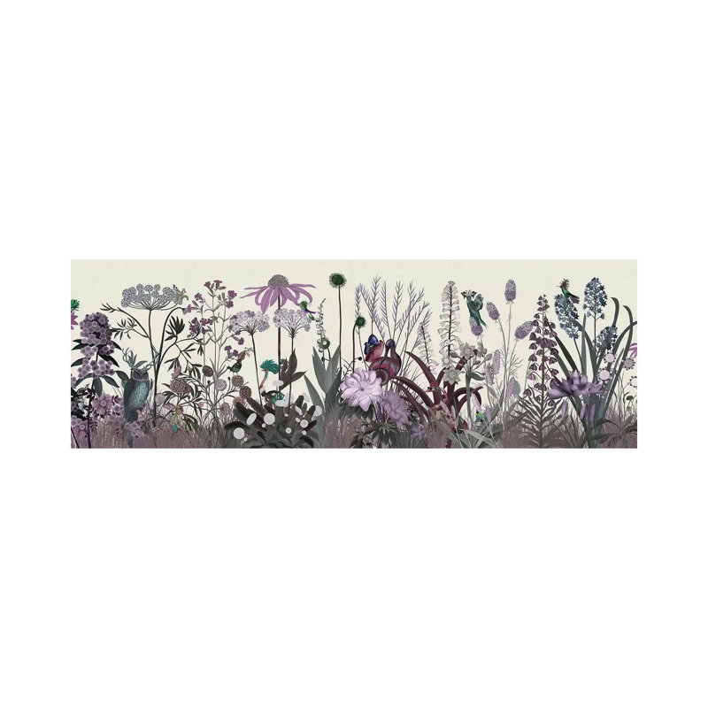 Wildflower Blush by Fab Funky - Wrapped Canvas Panoramic Print, 152.4 cm H x 50.8 cm W x 3.175 cm D