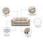 3 Seater Chenille Sofa-1712717051