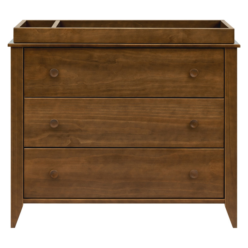 Sprout 3 Drawer Changer Dresser, Natural Walnut