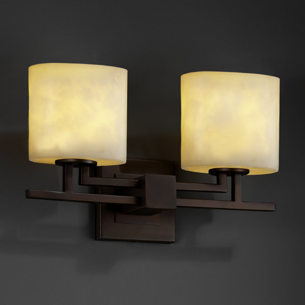 Éclairage pour salle de bain 2 lumières clouds Munsley, Bronze foncé