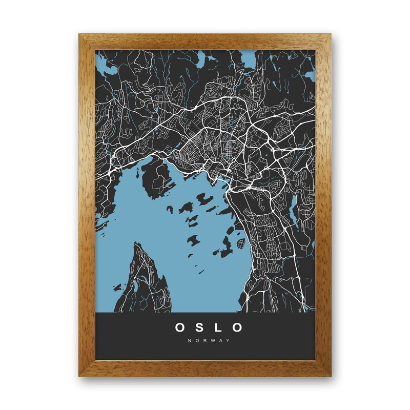 Oslo - Print, 34cm H x 25cm W x 3cm D, Brown Paper
