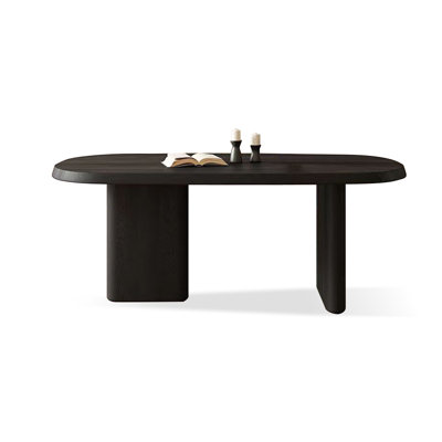 Black Oval Solid Wood Dining Tables