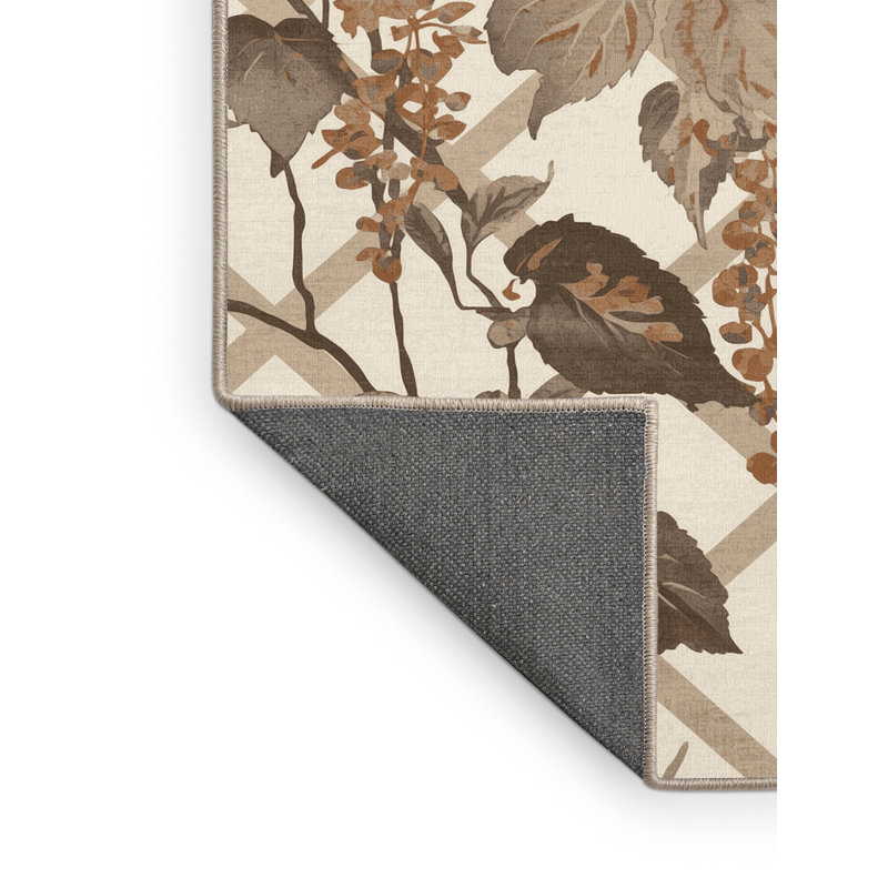 Tapis à motif de treillis doux en peluche moelleux et classique Clearwater Wisteria, Rond 7 pi