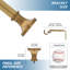 Tringle à rideau simple réglable 1 po Natalee-312852139-312852143