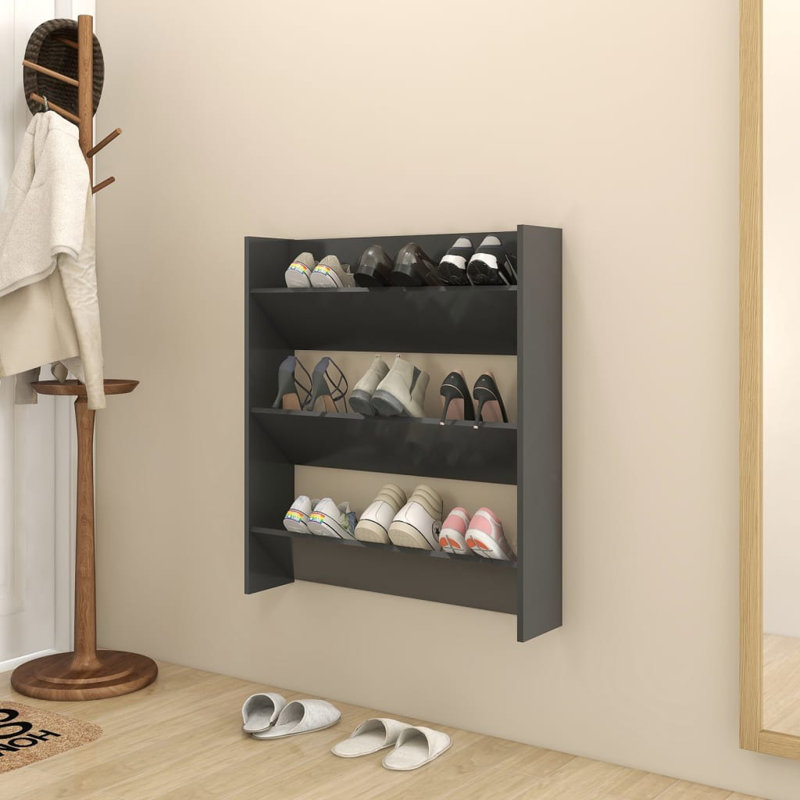 9 Pair Flip Down Shoe Storage, Black, 90 cm H x 80 cm W x 18 cm D