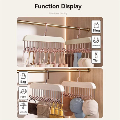 Solid Wood Multi-Functional Clothes Hanger