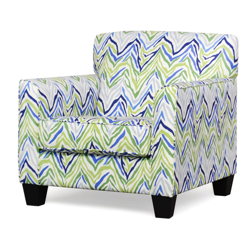 Fauteuil Champlain, Bleu gris et vert