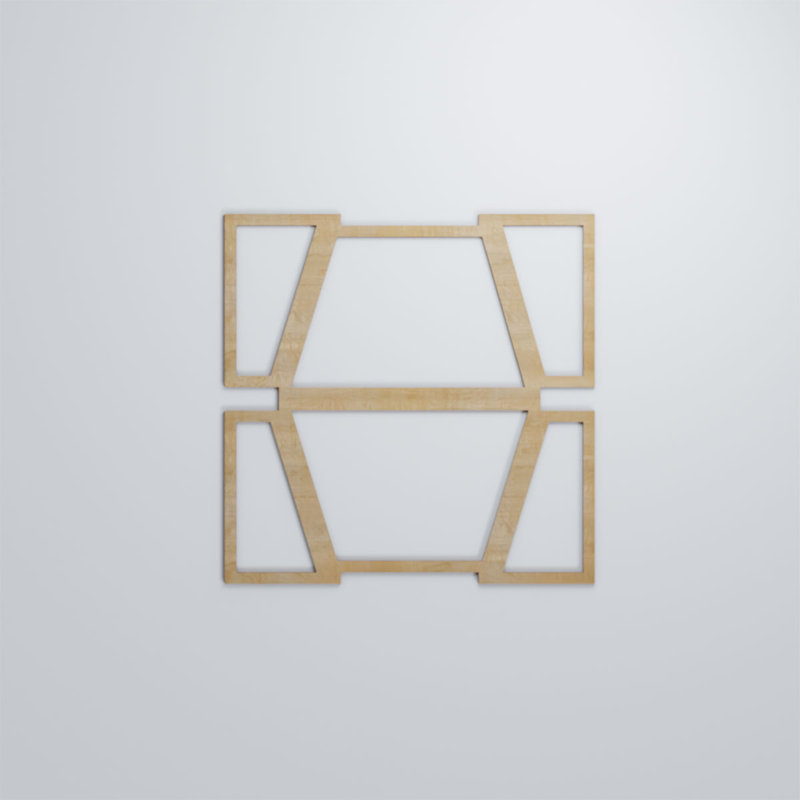 Panneaux muraux en bois Greeley, Bouleau, H 15 3/8 po x l 15 3/8 po x P 1/4 po
