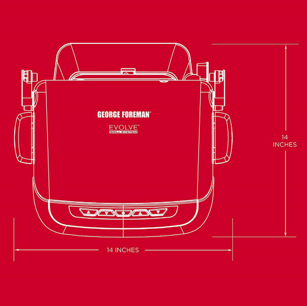 George Foreman 60 sq. in. Platinum Removable Plate Grill and