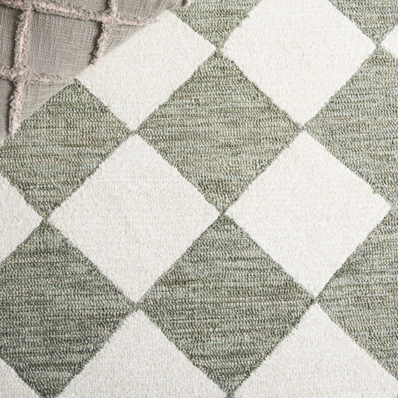 Tapis géométrique touffeté à la main Wharton, Rectangle 4pi x 6 pi