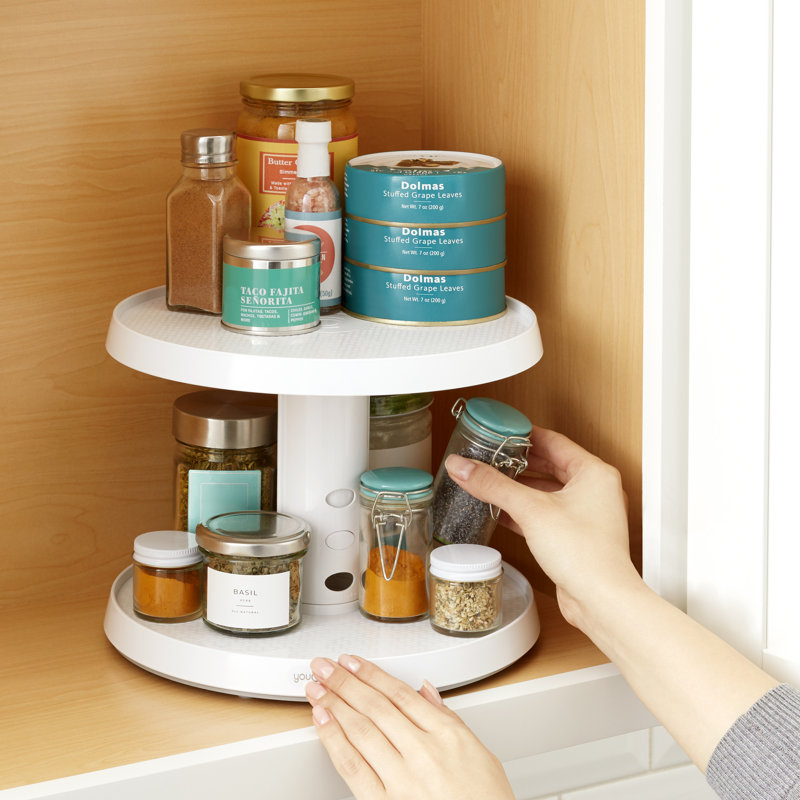 Pantry Organizers YouCopia® Crazy Susan® Two-Tier Turntable, Lazy Susan Organizer