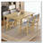 5-Piece Dining Set - 1 Solid Wood Table + 4 Upholstered Chairs-1511634337