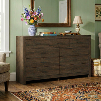 9-Drawer Dresser With Rustic Style