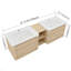 Meuble-lavabo mural 68 po avec lavabo en céramique blanche et tablettes de rangement et 2 portes à fermeture en douceur, emballage KD, contreplaqué-1420802917