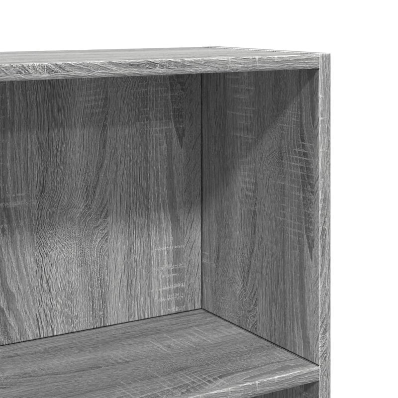 Athema Standard Bookcase, Grey Sonoma, (3 Shelves) 109cmH x 60cmW x 24cmD