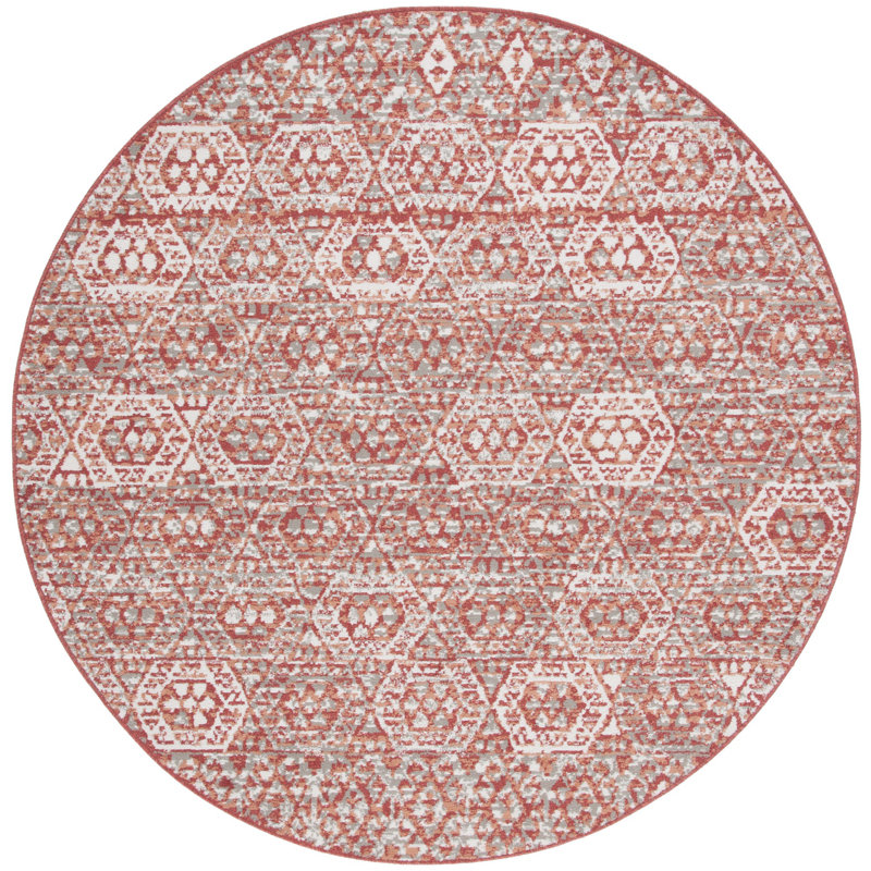Pyramid Performance Southwestern Rug, Round 6'7"