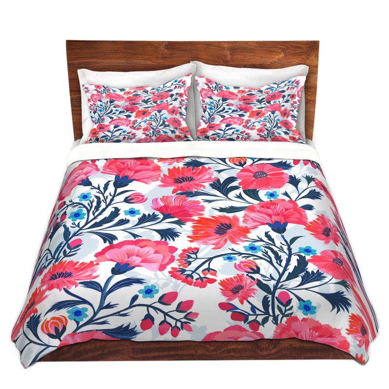 Ensemble de housse de couette en microfibre DiaNoche par Jill O Connor - Floral chinois