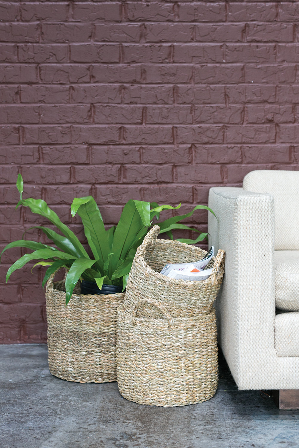 Evalena Seagrass Decorative Basket