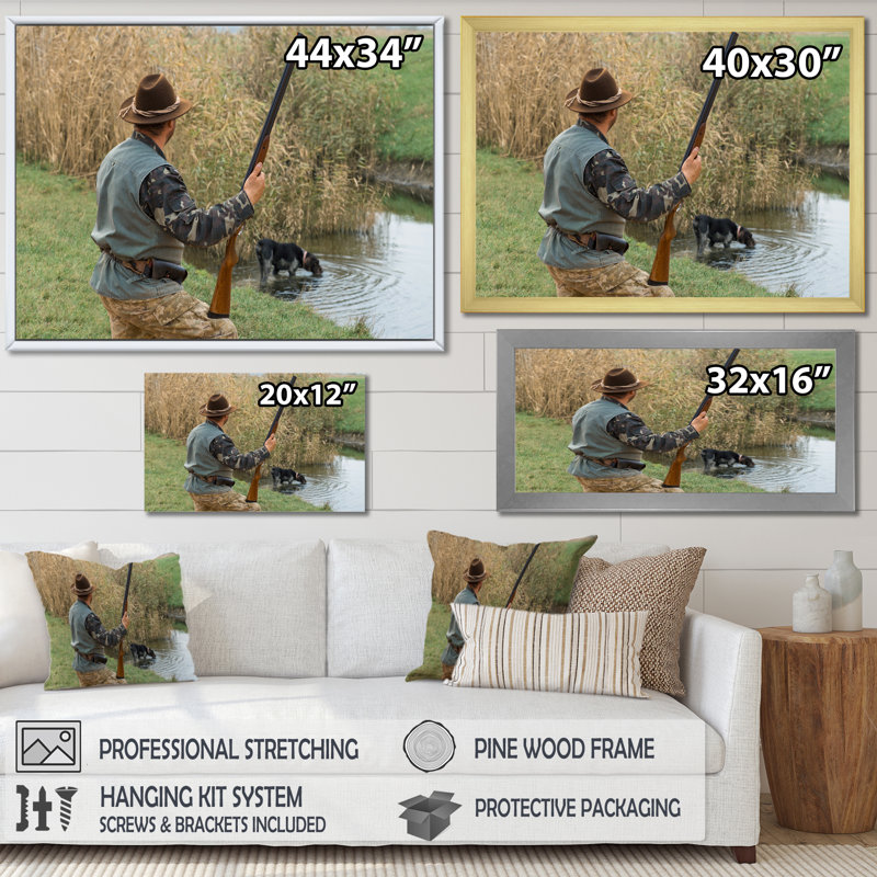 «Hunters Pursuit I», reproduction sur toile, H 34 po x l 44 po x P 1,5 po, Toile tendue