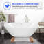 Baignoire de trempage autoportante en acrylique 67 po. X 29,5 po.