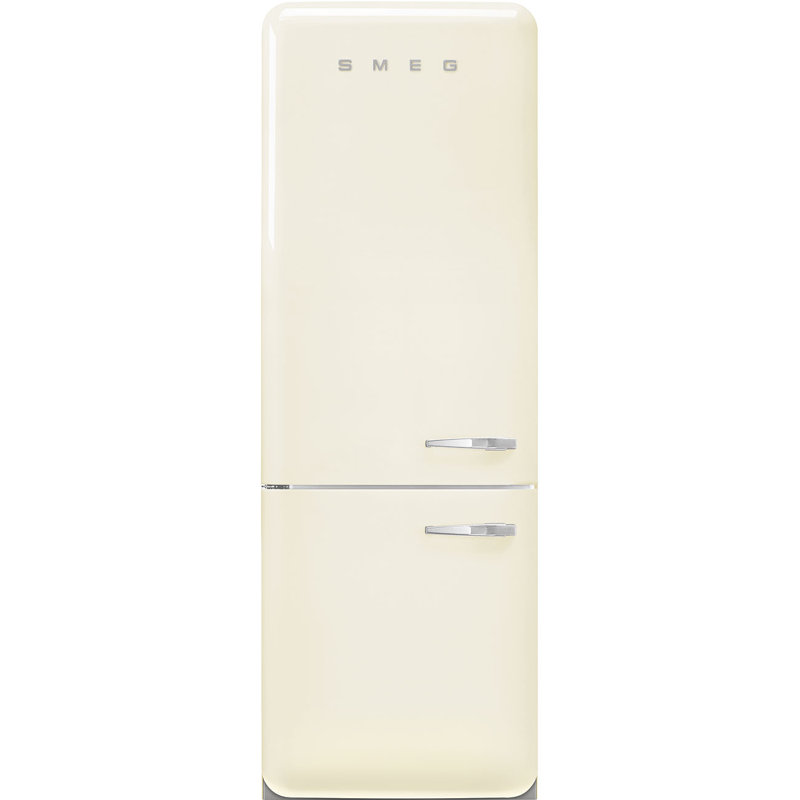 SMEG 27.8" Bottom Freezer 16.26 cu. ft. Energy Star Refrigerator, Right Handed, Cream