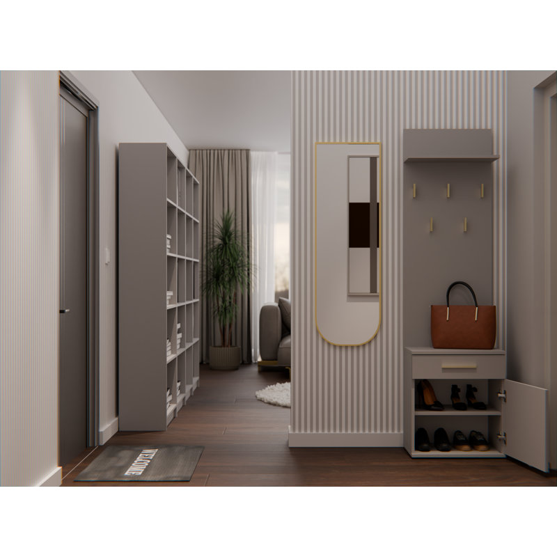 0 Door Laminate Wardrobe, Clay