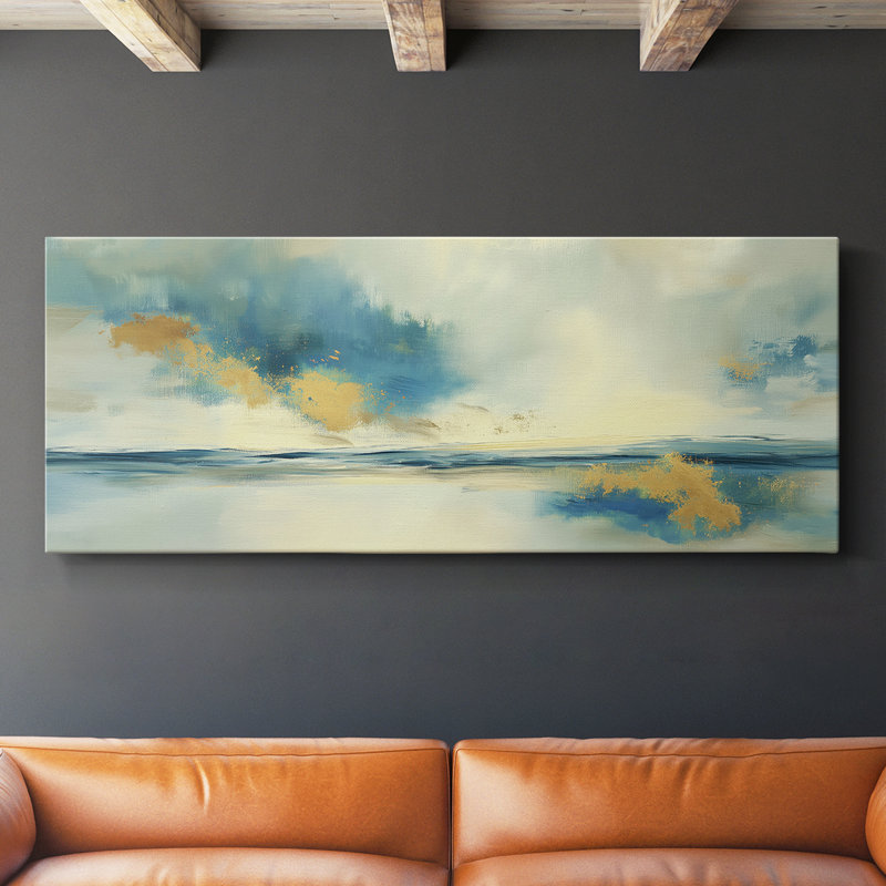 Toile tendue avec châssis abstrait Series # XXII-Large, H 20 po x l 50 po