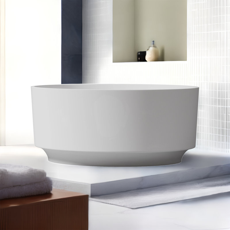 49'' x 49'' Freestanding Solid Surface Bathtub