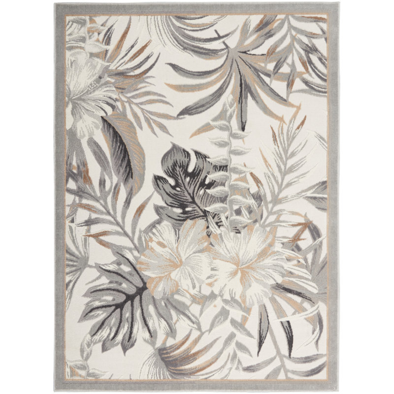 Skiba Floral Indoor Rug, Rectangle 5'3" x 7'3"