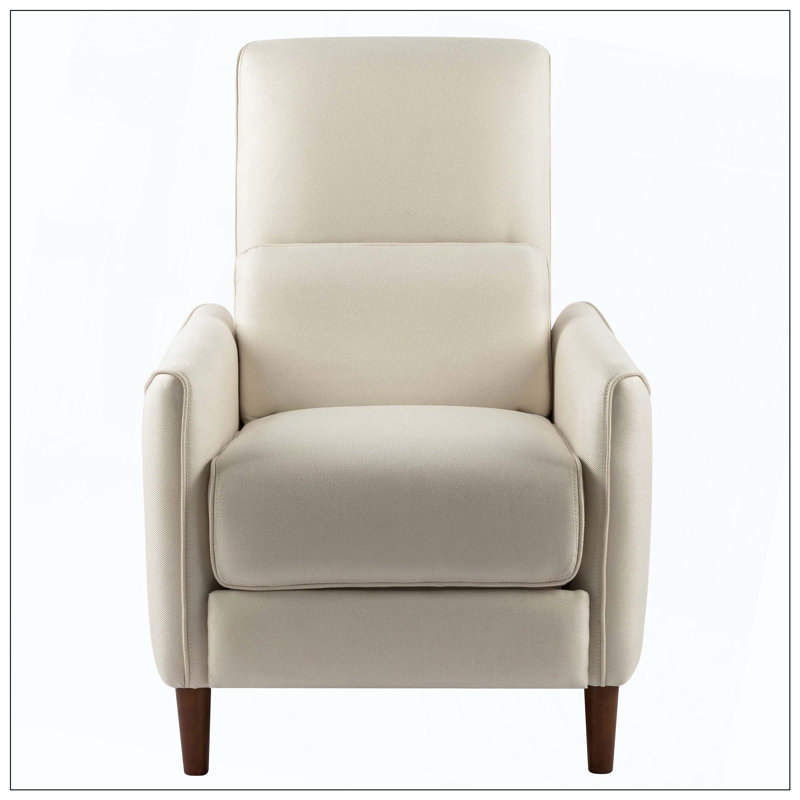 Push Recliner Chair For Living Room Bedroom Home Leisure Seating, Beige