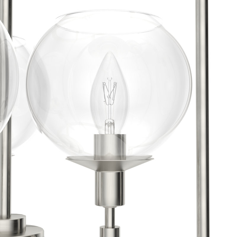 Xidane 3 - Light Cylinder 15 inch Foyer Pendant, Brushed Nickel