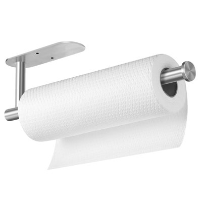 Paper Towel Holder Under Cabinet No Drilling, Self Adhesive Paper Towel Holder Wall Mount For Kitchen Rack, Under Counter Napin Holder
