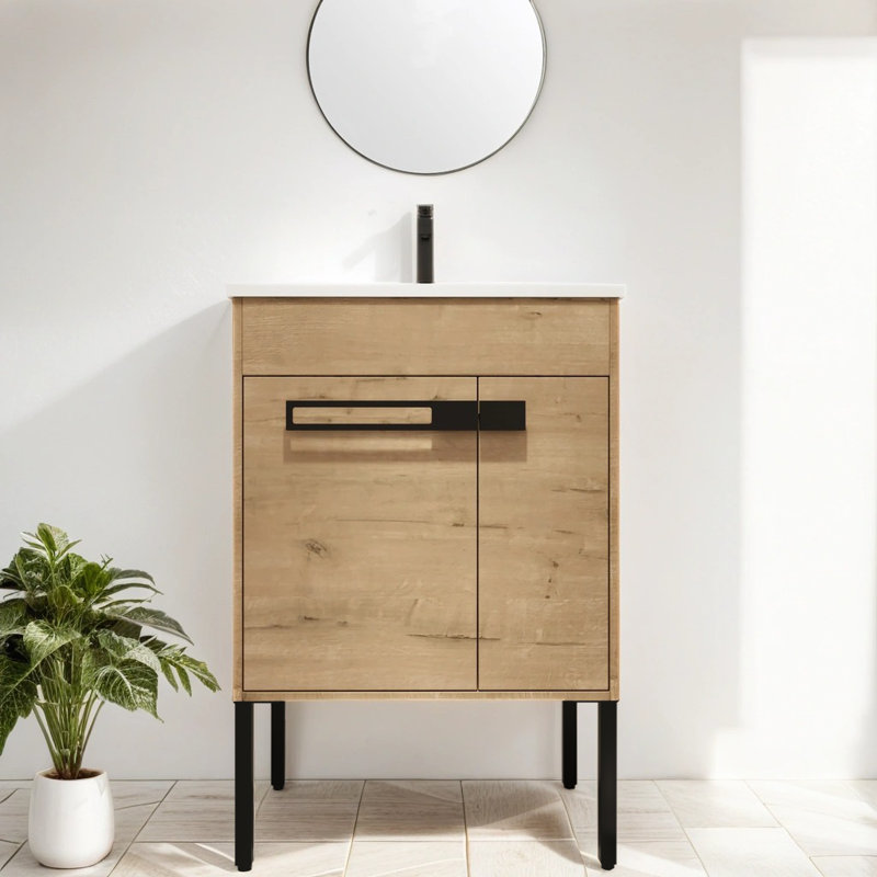 Meuble-lavabo simple avec plateau en céramique 24,30 po Cordarrow