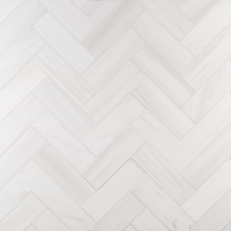 Bianco Dolomite 4x12 Honed Marble Tile