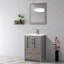 Ensemble de meuble-lavabo autoportant 24 po avec plateau en céramique et miroir assorti Brescia-27042729