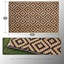 Tapis réversibles, tapis de paille en plastique, tapis moderne, grand tapis de sol et tapis pour l'extérieur, véhicule récréatif, patio, cour arrière, terrasse, pique-nique, plage, remorque, camping, noir et brun, 5 pi x 8 pi