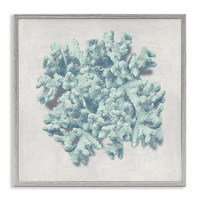 «Coral Blue Sea Beach Design» par Caroline Kelly - impression d'art graphique, Estampe numérique Farmhouse, H 24 po x l 24 po