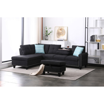 Rivet - Trimmed L - Shaped Sofa