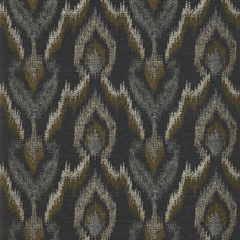 Lusso 10.05m x 52cm Metallic Wallpaper Roll, Noir