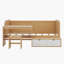 Lit de jour simple Marblehead avec tablettes de rangement et casiers, bureau d'étude et tabouret-1010263210
