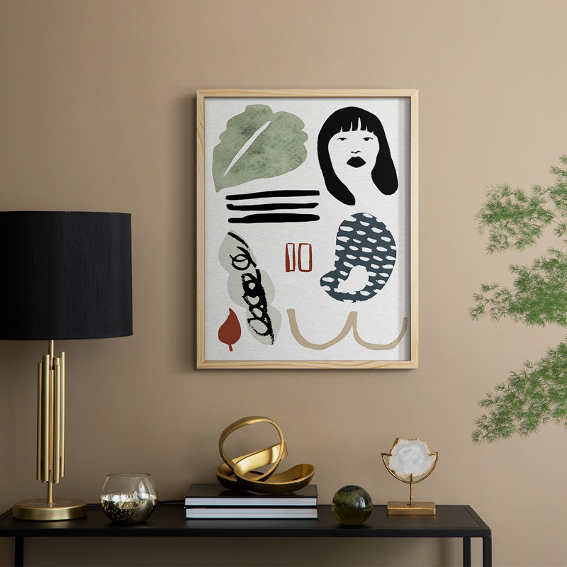Collection encadrée Mindfulness II, impression sur bois massif