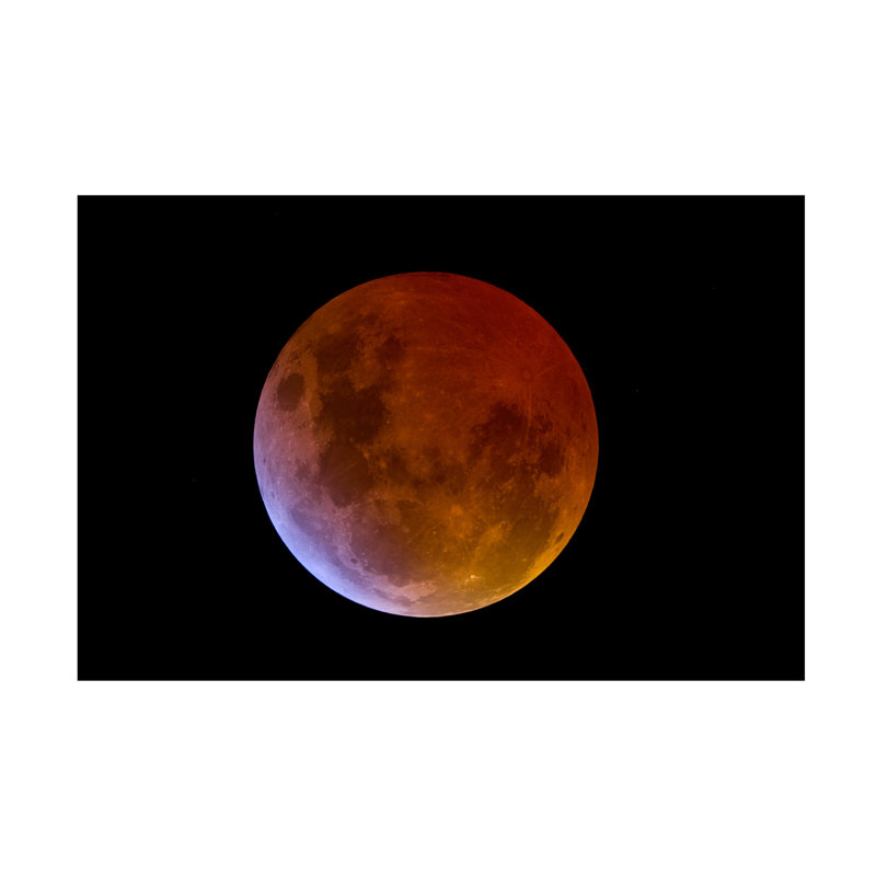 «Diego Barucco Moon Total Eclipse», art sur toile, H 12 po x l 19 po