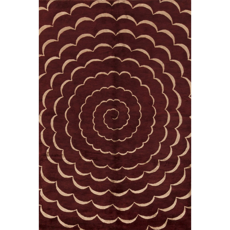 Himalayan Handmade Wool Abstract Area Rug