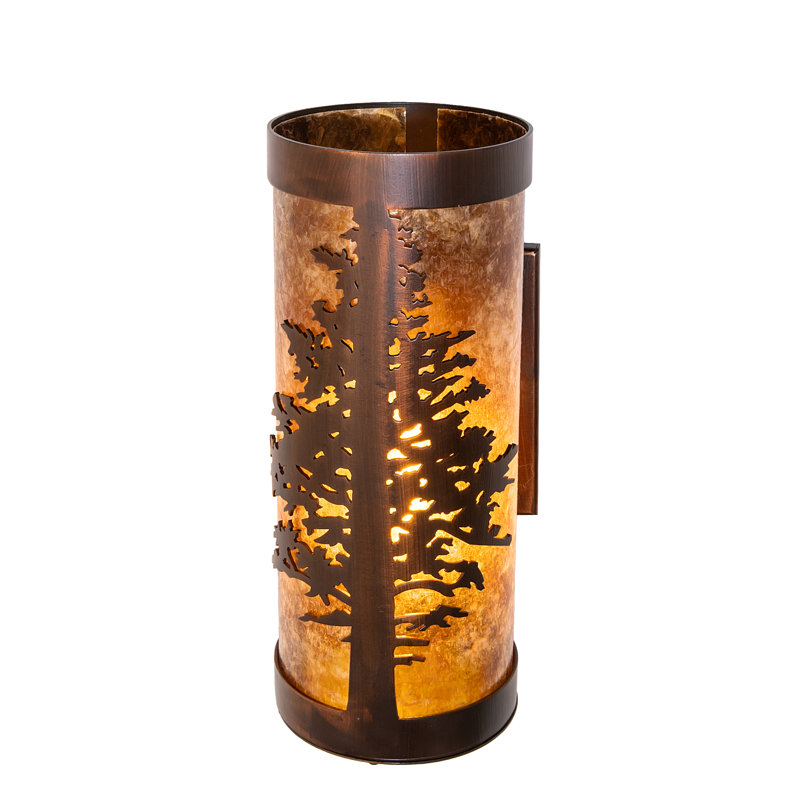 1 - Light Flush Mounted Sconce, Clear/Amber