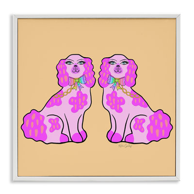 Funky Glam Pooches Framed Giclee, design by Katie Conley