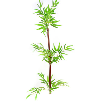 Bambou artificiel en pot en plastique