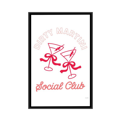 Social Club Martinis With Bows 1 Piece Wall Art on Canvas
