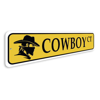 Plaque en aluminium Cowboy Street
