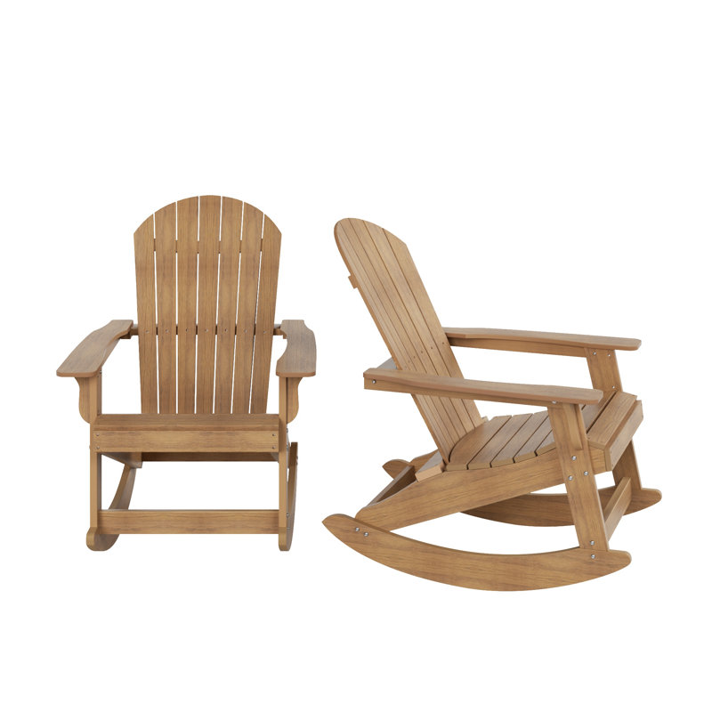 Arrlo Outdoor Adirondack HIPS Rocking Chair, Teak